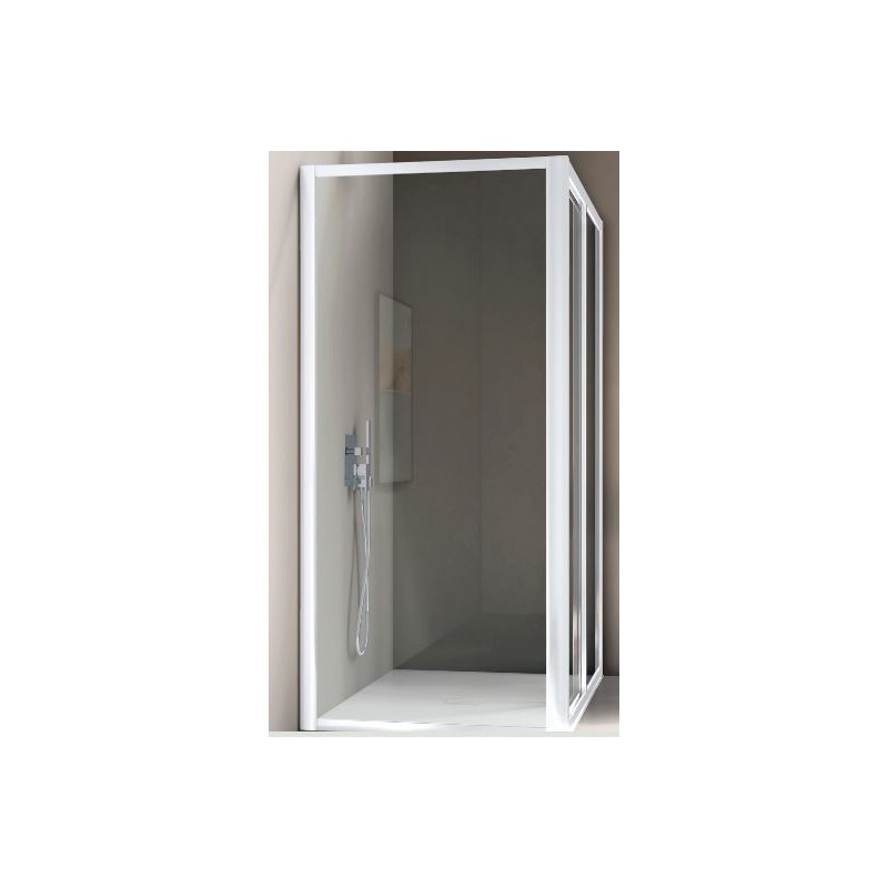 BOX AMERICA QUATTRO PARETE FISSA 67/71 SAMO BIANCO OPACO CRISTALLO SATINATO