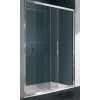 BOX EUROPA PORTA SCORREVOLE A 2 ANTE SAMO 116/122 B7883 SARAS SATINATO ARGENTO CRISTALLO SATINATO ACQUA MM.6