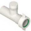 CANOTTO CON AREATORE ANTISVUOTAMENTO SIFONE D.40 CM25 ABS BIANCO