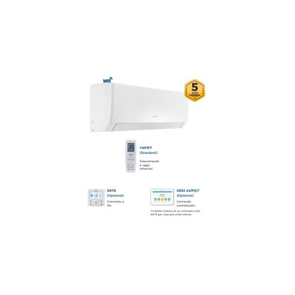 CONDIZIONATORE GREE UNITA\' INTERNA ED ESTRENA PULAR 9000 BTU GAS R32 GREE10148 5 ANNI GARANZIA A+++