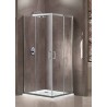 BOX ANGOLO ANGOLARE  NEW NICE  CROMO  ANG.68/70-88/90  4 ANTE  CRISTALLO TRASPARENTE MM.6 H.190