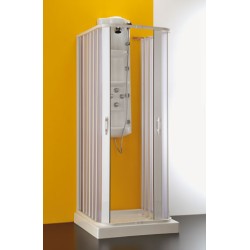 BOX COLIBRI' PLUS DELTA APERTURA TOTALE 80/60-70/90-80/60 BIANCO CRISTALLO TRASPARENTE  BP130