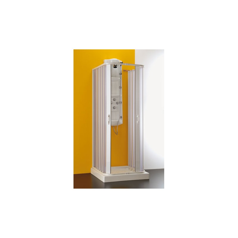 BOX COLIBRI' PLUS DELTA APERTURA TOTALE 80/60-70/90-80/60 BIANCO CRISTALLO TRASPARENTE  BP130
