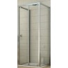 BOX PORTA  ESSENCE SOFFIETTO  95,5 / 100,00 H. 200 CRISTALLO TRASPARENTE MM.6 CON TRATTAMENTO ANTICALCARE