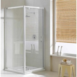 BOX PORTA AD UN ANTA A BATTENTE S SLIDE  68-76 BIANCO CRISTALLO CINCILLA' MM. 6 FORTE