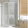 BOX PORTA AD UN ANTA A BATTENTE S SLIDE  68-76 BIANCO CRISTALLO CINCILLA' MM. 6 FORTE