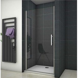 BOX PORTA AD UN ANTA A BATTENTE S SLIDE  86/94 CROMO CRISTALLO TRASPARENTE MM. 6 FORTE BL753