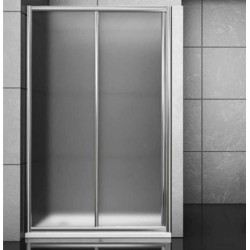BOX PORTA SCORREVOLE A DUE ANTE MAYA SLIDE 139-147 CROMO CRISTALLO CINCILLA' MM. 6 FORTE BL105 CON TRATTAMENTO AQVA CLEAN