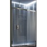 BOX PORTA SCORREVOLE A DUE ANTE MAYA SLIDE 139-147 CROMO CRISTALLO TRASPARENTE MM. 6 FORTE BL102 CON TRATTAMENTO AQVA CLEAN