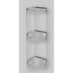 ANGOLARE DOCCIA 3 RIPIANI ALASKA 17,2 x 17,2 x 61,5 cm.GEDY CROMO