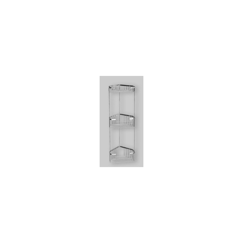 ANGOLARE DOCCIA 3 RIPIANI ALASKA 17,2 x 17,2 x 61,5 cm.GEDY CROMO