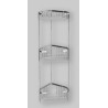 ANGOLARE DOCCIA 3 RIPIANI ALASKA 17,2 x 17,2 x 61,5 cm.GEDY CROMO