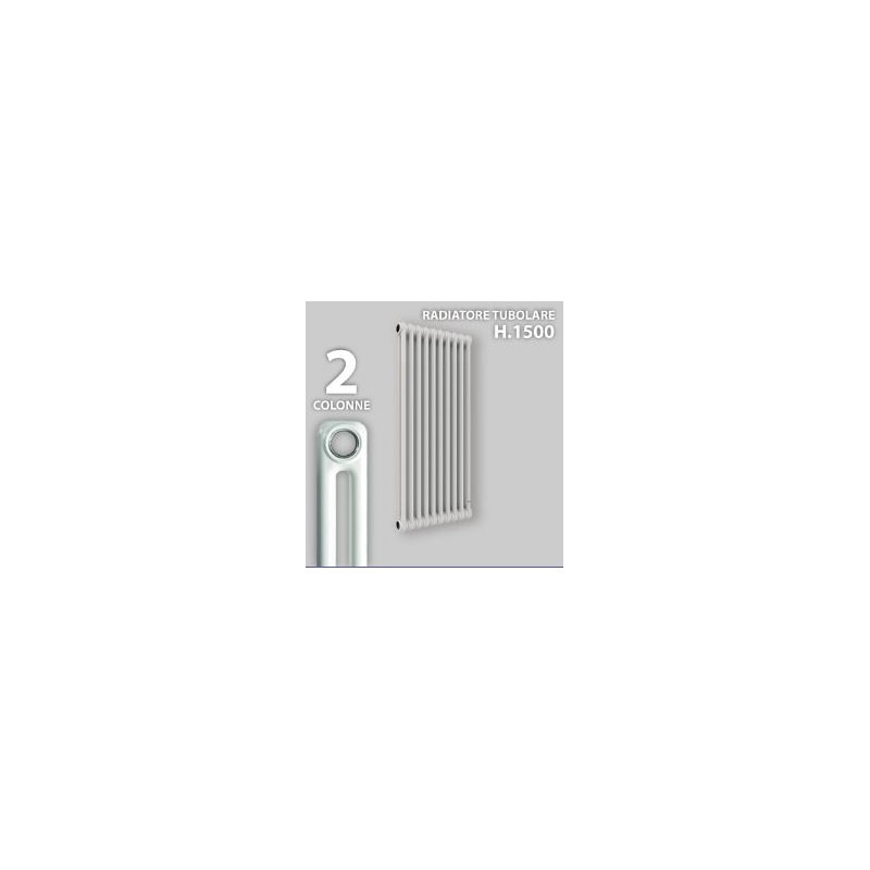 RADIATORE DE LONGHI TUBULARE  DA 3 EL. COLONNE 2 H.1500 INT.143  prof.66 ALL.1 3/8  BIANCO
