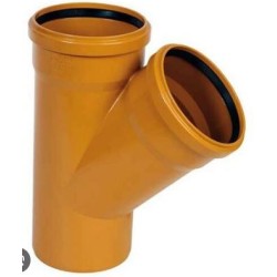 BRAGA  PVC D.125/125 A 45° MF PER FOGNATURA CON ORING