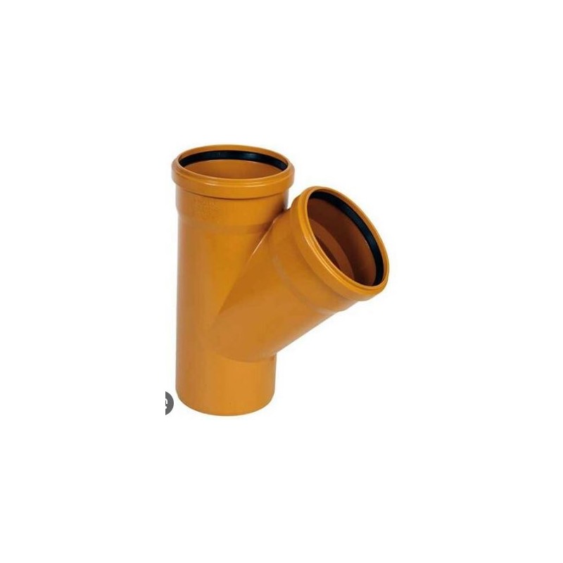 BRAGA  PVC D.125/125 A 45° MF PER FOGNATURA CON ORING