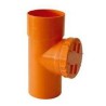 BRAGA PVC D.125 A 90° CON ISPEZIONE PER FOGNATURA CON ORING