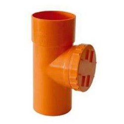 BRAGA PVC D.160 A 90° CON ISPEZIONE PER FOGNATURA CON ORING