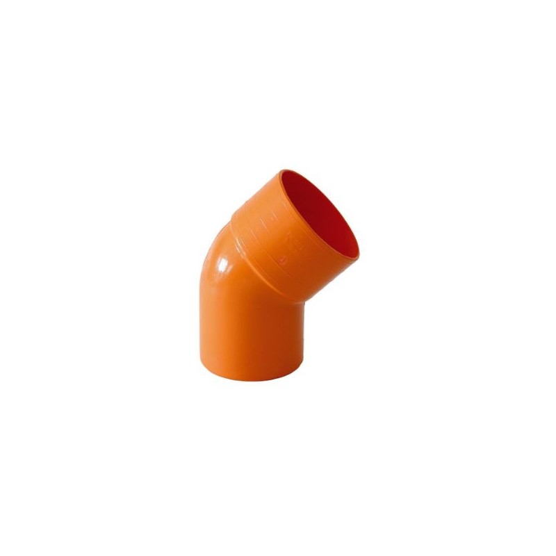 CURVA PER FOGNATURA CON GUARNIZIONE D.250-45°MF AVORIO