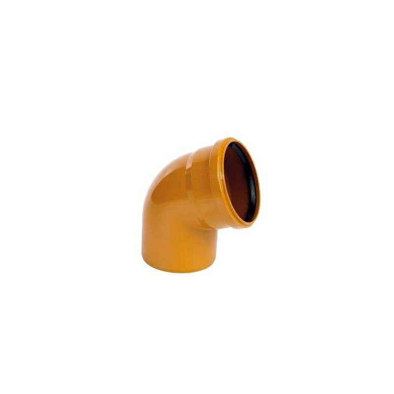 CURVA PER FOGNATURA CON GUARNIZIONE D.400-45°MF ARANCIO