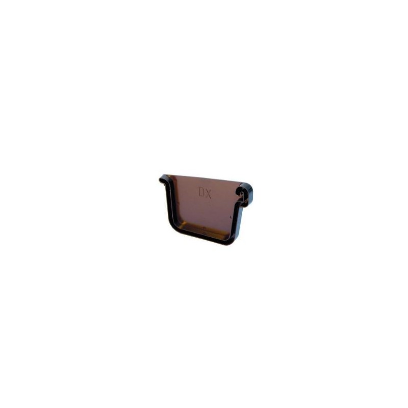 TESTATA DX PER CANALE DI GRONDA FIRENZE PVC MARRONE