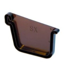 TESTATA SX PER CANALE DI GRONDA FIRENZE PVC MARRONE