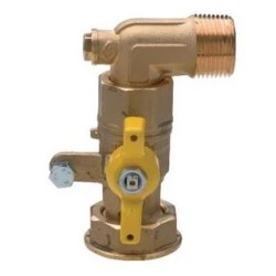 VALVOLA GAS CONTATORE GIREVOLE CON PRESA PRESSIONE M 1X1 1/4 F GIREVOLE