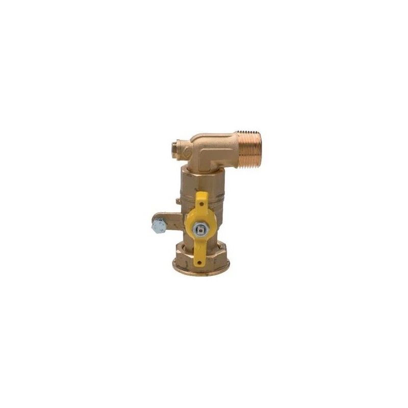 VALVOLA GAS CONTATORE GIREVOLE CON PRESA PRESSIONE M 1X1 1/4 F GIREVOLE