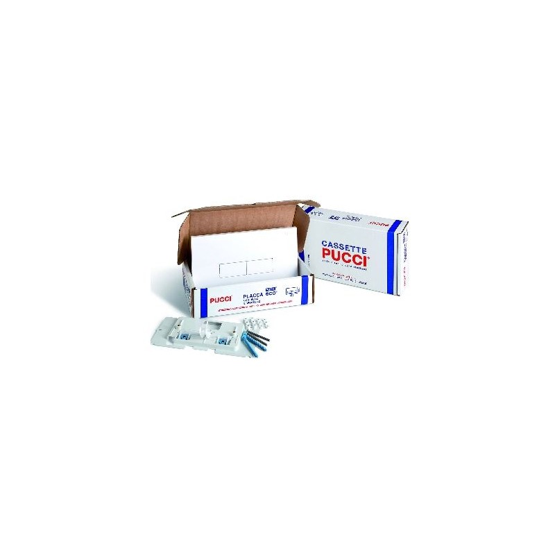 PLACCA COMANDO PUCCI ECO DOPPIO TASTO CROMO  KIT NEW DI 33 x 18 SOSTITUZIONE 80179562