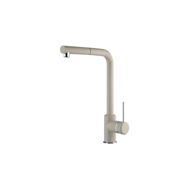 MISCELATORE LAVELLO MONOFORO CON DOCC. ESTRAIBILE INDIA GRANITO AVENA ARGO RUBIENETTERIE