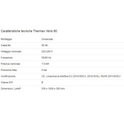 SCALDABAGNO ELETTRICO THERMEX VERLO 80 LT 5 ANNI GARANZIA
