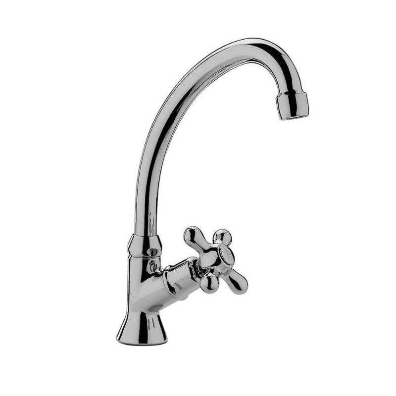 RUBINETTO MONOCOLONNA 4 PUNTE IRIS BOCCA GIREVOLE CROMO PAFFONI