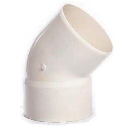 CURVA PVC D.315 A 45° MF AVORIO