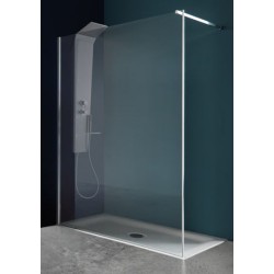 PARETE CRISTALLO WALK-IN NATURAL BLA 198 -N 01 90 CM TRASP. 8MM CON BARRA STABILIZZATRICE