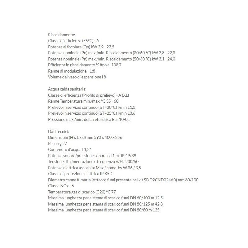 CALDAIA CONDENSAZIONE DAIKIN D2C 24 kW COMBI