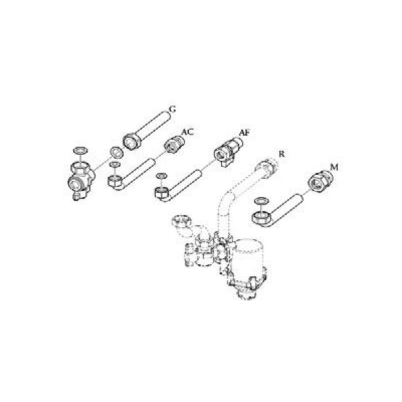 KIT ALLACCIAMENTO ANTERIORE CALD.2015 PER CALDAIA CONDENSAZIONE IMMERGAS