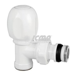 VALVOLA TERMOSTATIZZABILE ICMA D'ARREDO ANGOLO BIANCA X RAME/MULTISTRATO DA 3/8