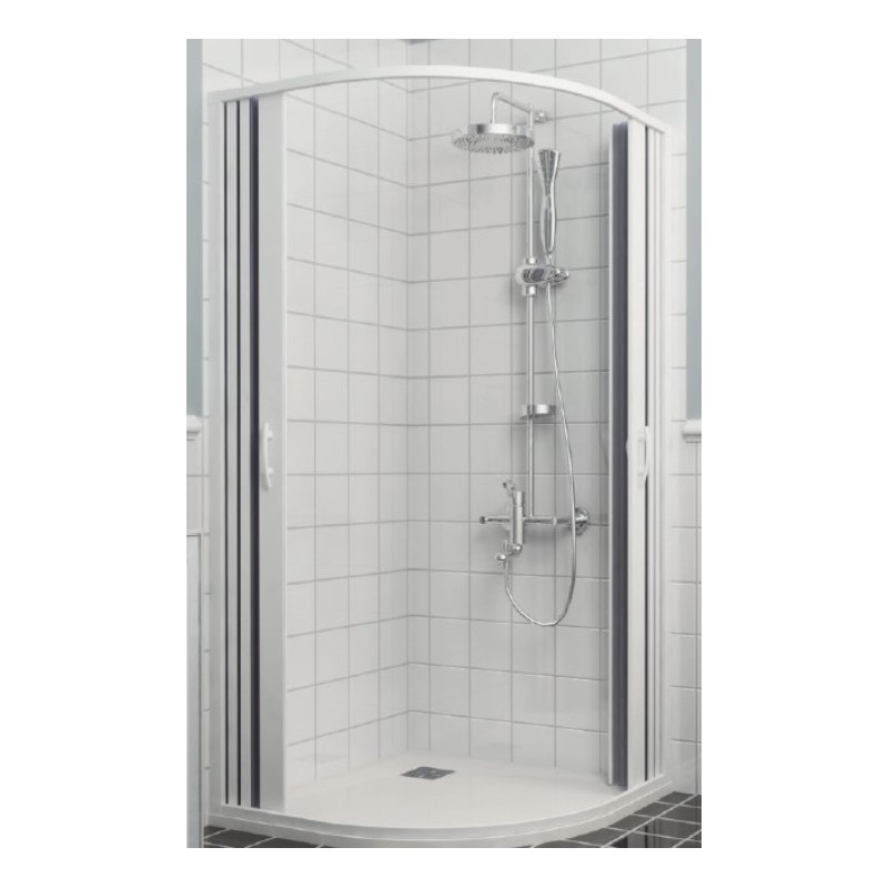 BOX SEMICIRCOLARE FLEX 77,5/80  E  BIANCO PANNELLI ACRILICO