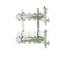 COPPIA COLLETTORE FLOOR DI DISTRIBUZIONE FLUSSI  1"X 2 VIE 3/4 D.50 CON FLUSSIMETRI