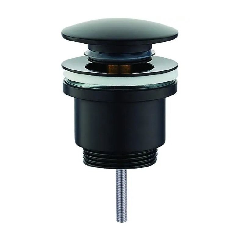 PILETTA SCARICO CLICK-CLAK UNIVERSALE REGOLABILE NERO OPACO