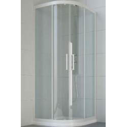 BOX ANGOLARE UN LATO  BE.COLORS 75 / 80  PROFILO MATT BLAK CRISTALLO STAMPATO C  MM. 6 FORTE BBCO102