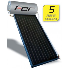 SISTEMA SOLARE A CIRCOLAZIONE NATURALE  FER LT 220 STAFFA X TETTO PIANO PREDISPOSIZIONE  PER SERBATOIO SOTTOPANNELLO  L.