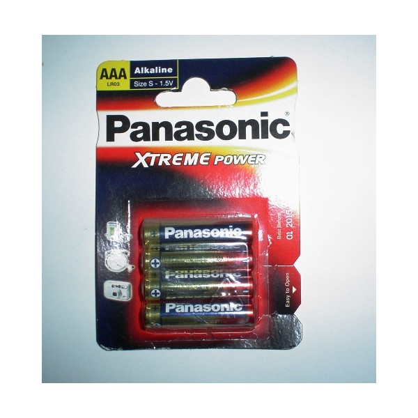 BATTERIE MINISTILO ALKALINE AAA 4PZ.PANASONIC