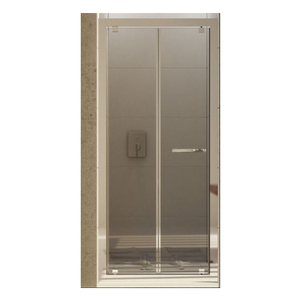 BOX PORTA PIEGHEVOLE INTERNA ED ESTERNA ARES SLIDE 96-104 CROMO CRISTALLO TRASPARENTE  MM. 6 FORTE BL853