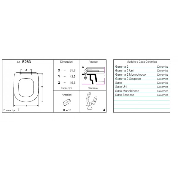 COPRIWATER GEMMA 2 , SUITE BIANCO