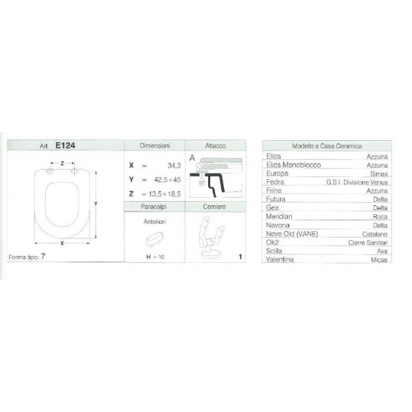 COPRIWATER ELIOS,FRINE,MERIDIAN BIANCO