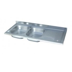 LAVELLO SERIE APPOGGIO 120X50 2 VASCHE DX